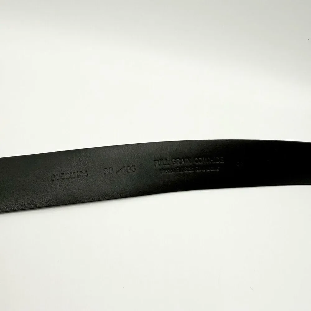 Murano 100% cow hide leather black belt - Men’s 38